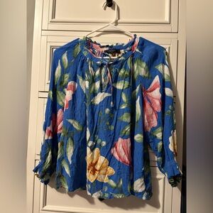 RACHEL Rachel Roy Blue Floral Blouse